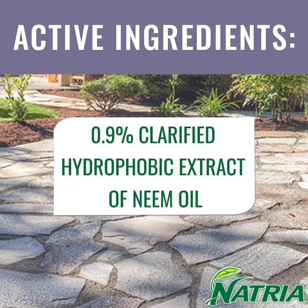 Natria Neem Oil Spray For Gardening - 24 Oz Bottle | Ready-To-Use - Pest Control & Disease Control - Use For Houseplants And Home Gardens