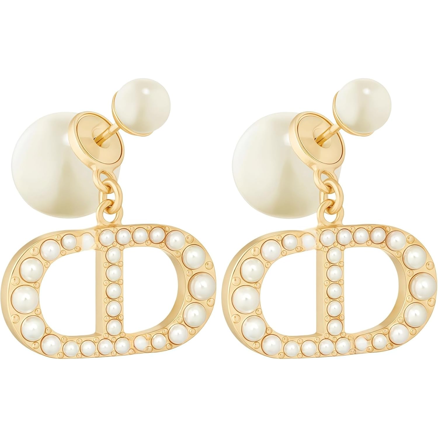 18K Gold Plated Copper Pearl Earrings Non Allergenic Birthday Gift Baroque Exquisite Jewelry Shining And lustrous Earrings For Women