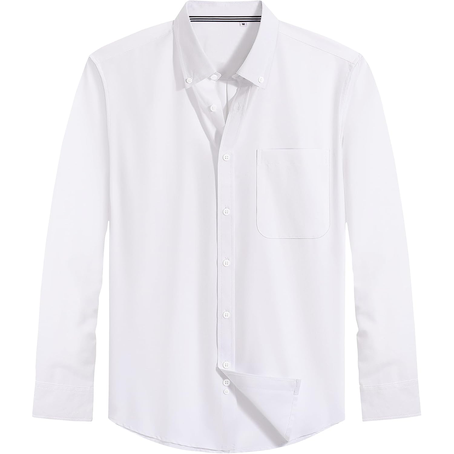 J.Ver Men'S Oxford Shirt Solid Casual Button Down Collar Shirts Long Sleeve Dress Shirts With Pocket