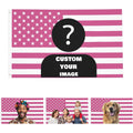 Custom Pink America Flag 3X5 Ft Personalized Flags Design Your Image Funny Tapestry Poster For Decorate Clubs Concerts Bars University Dormitories Living Rooms Bedrooms