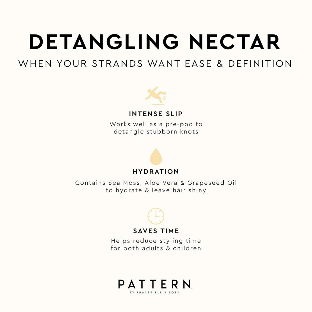 PATTERN Beauty by Tracee Ellis Ross Detangling Nectar w Sea Moss for Curly Hair 3a-4c, Great for Knots, Tangles and Matting