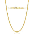 14K Gold Chain Necklaces for Women & Men, 1.5mm/2mm/2.5mm Simple Rope Link Chain for Womens Dainty Non-Tarnish Necklace Unisex Sizes 16-24 Inches Cadenas De Oro 14K Para Mujer