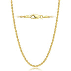 14K Gold Chain Necklaces for Women & Men, 1.5mm/2mm/2.5mm Simple Rope Link Chain for Womens Dainty Non-Tarnish Necklace Unisex Sizes 16-24 Inches Cadenas De Oro 14K Para Mujer
