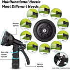 Garden Hose 50Ft, Heavy Duty Stainless Steel Water Hose With 10 Functional Nozzles, No Kink, Lightweight And Flexible, Easy To Use And Store, Strong And Sturdy, Suitable For Yard And Lawn