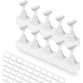 Nail Stand for Press On Display Practice for Acrylic Nails, Magnetic Fake Nail Tips Holder for Nails Painting Tools and Designs with Reusable Double-Sided Tape for Home DIY Art Salon Supplies (White)