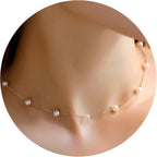 Trinckle Pearl Necklaces for Women, Gold Pearl Choker Single Pendant Necklace Layered Daisy Jewelry for Mothers Day Graduation, Prom Wedding Strands for Bride Bridesmaids as Beach Summer Accessories