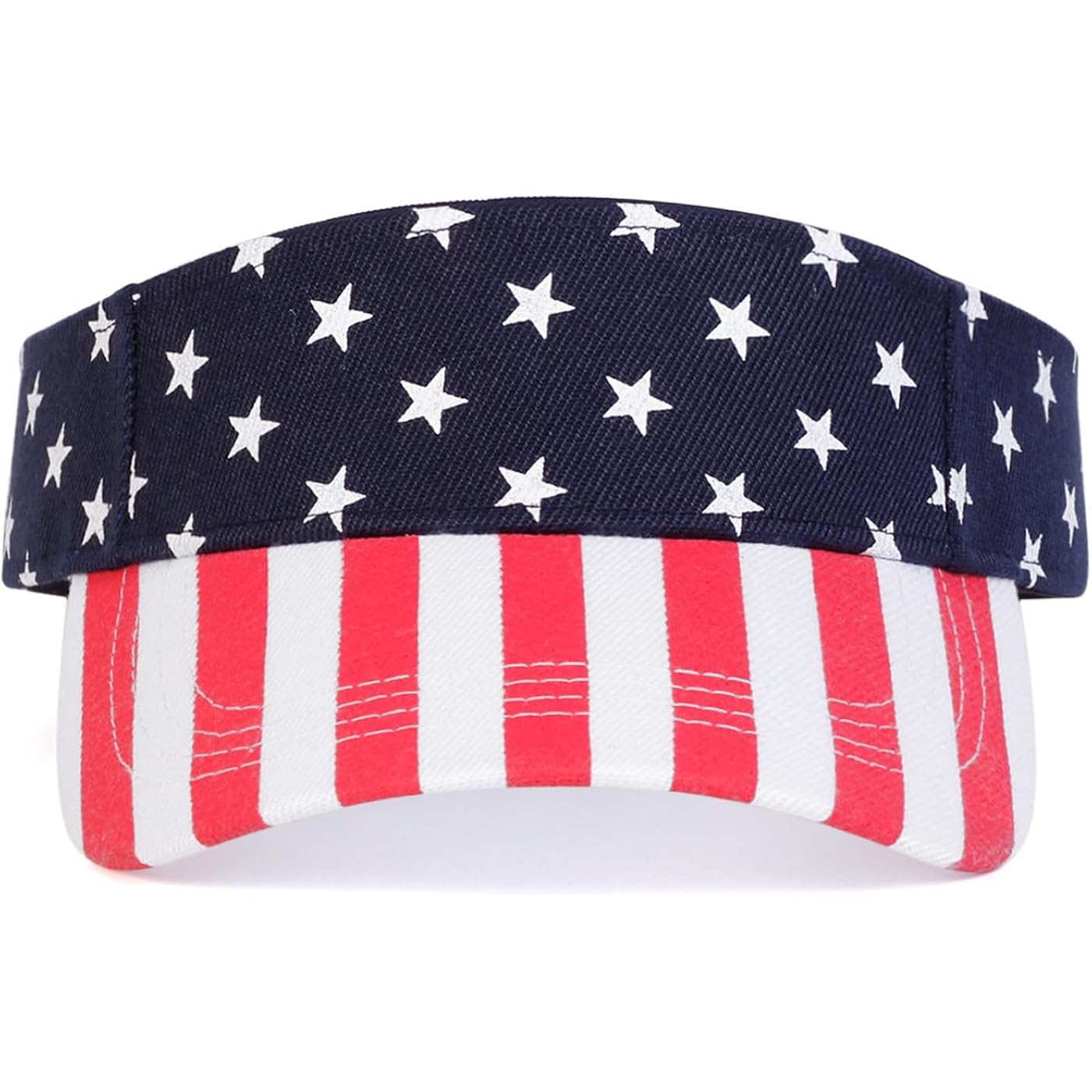 4th of July Sun Visor Hats for Women - Lightweight Structured Quick Dry Adjustable Sports Sun Hat for Running Golf Tennis