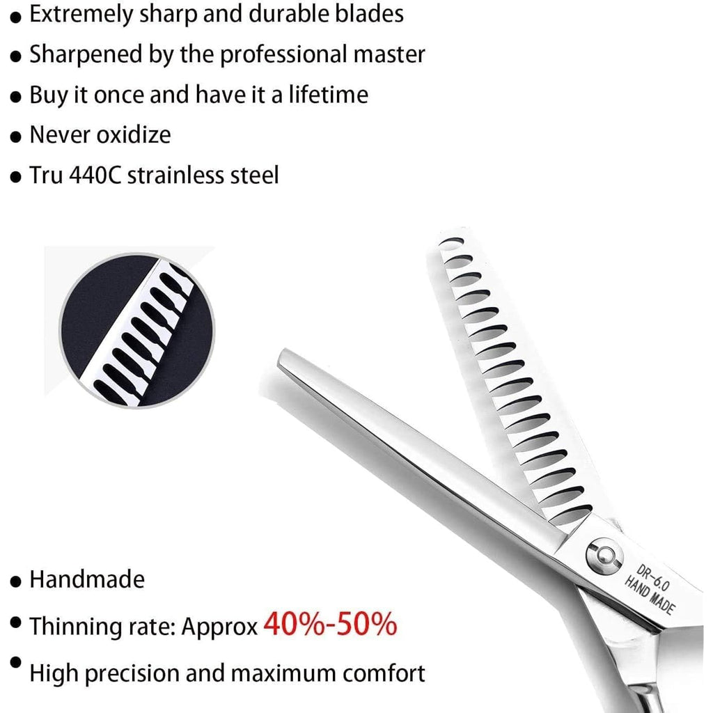 Hair Chunker Scissors - Professional 6 Inch Hair Cutting Thinning Shears Barber Salon Hairdressing