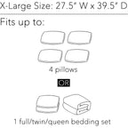 Spaceaid Jumbo Vacuum Storage Bags, Space Saver Sealer Compression Bags For Comforters, Blankets, Pillows, Bedding, Clothes (X-Large 3 Pack)