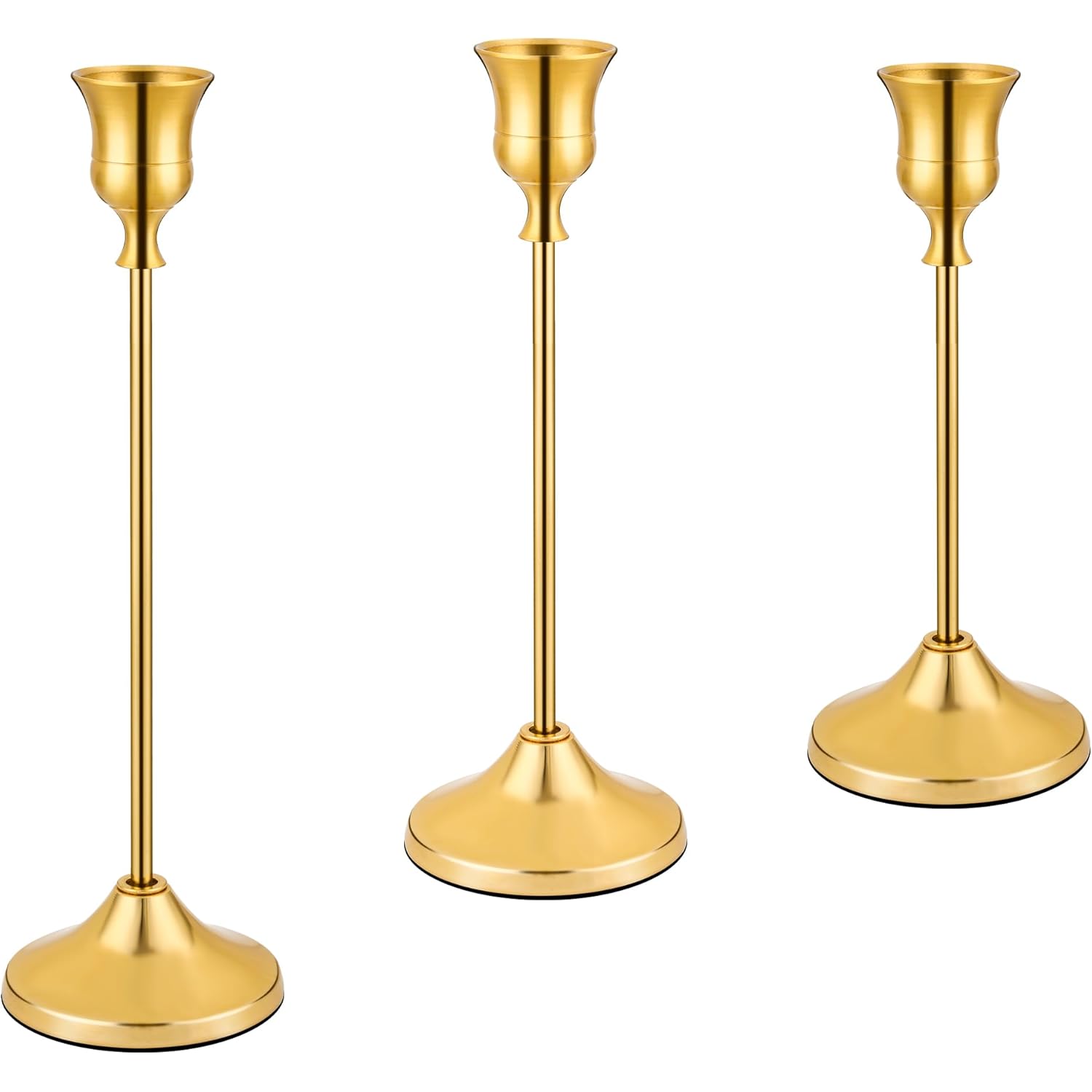 3PCS Candlestick Holders, Taper Candle Holder for Candlesticks, Metal Taper Candle Holders Glaceful Decor Set for Wedding Centerpieces, Christmas, Birthday Party, Holiday Dinning Table Décor