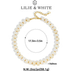 LILIE&WHITE Mothers Day Gifts for Mom Daughter Resin Chunky Beaded Necklace for Women Minimalistic Modern Statement Necklace Jewelry Accessories Birthday Gift for Women