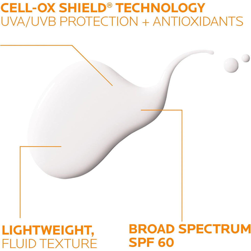 Anthelios Light Fluid Facial Sunscreen Spf 60, Lightweight Sunscreen For Face, Fluid Texture, Broad Spectrum Spf