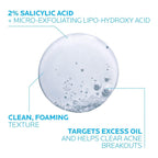 La Roche-Posay Effaclar Medicated Gel Cleanser, 2% Salicylic Acid Cleanser + Lha + Glycerin, Foaming Acne Face Wash, Helps Clear & Prevent Acne Breakouts, Oil Free, Targets Excess Oil