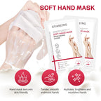 GUAN JING 72-Hour Moisture Lock Hand Mask Moisturizing Gloves with Shea Butter, 2 Pairs-Avocado Oil & Hyaluronic Acid – Deep Repair & Hydration for Dry, Cracked Hands