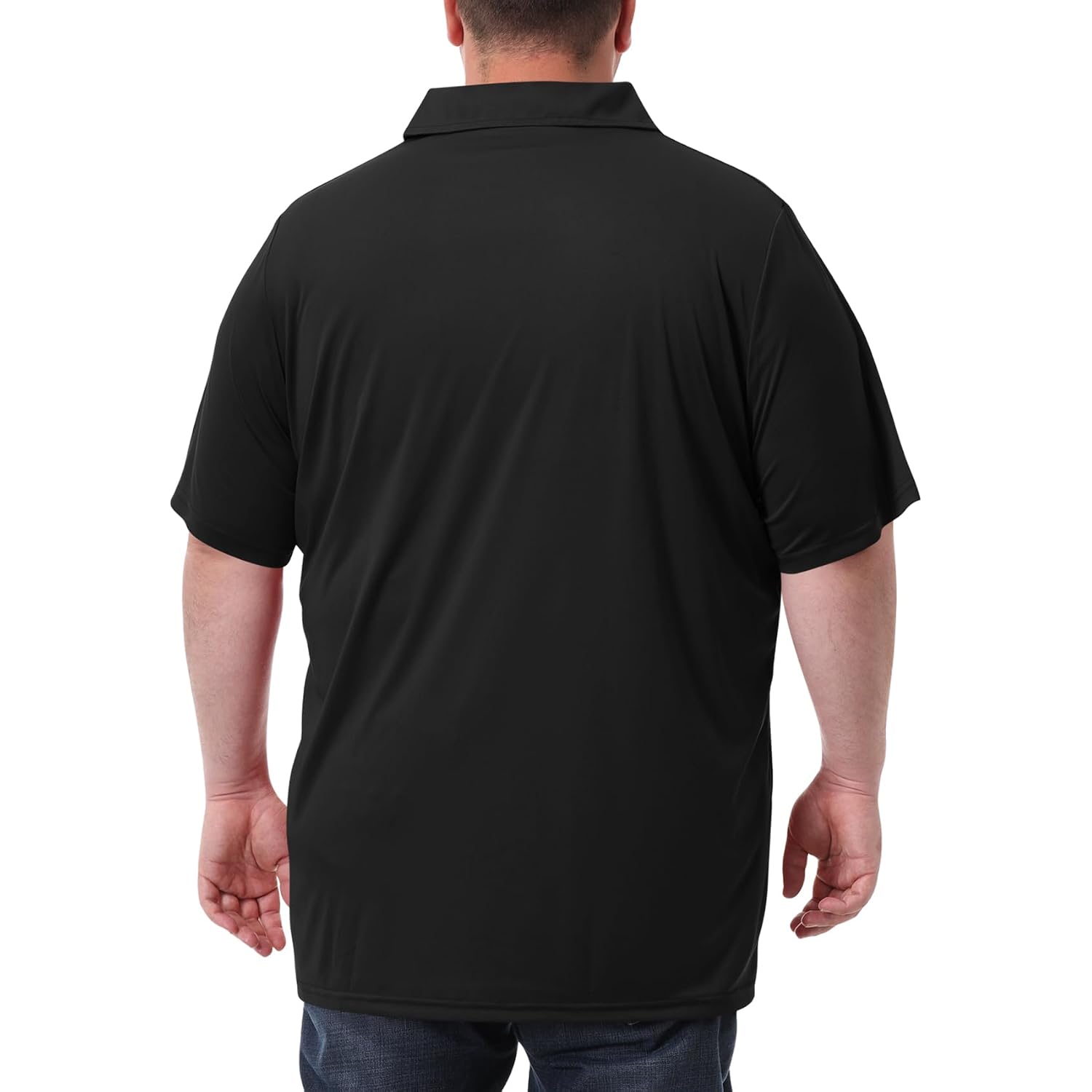 Men'S Big And Tall Polo Shirts Upf 50+ Casual Work Quick Dry Short Sleeve Collared Golf Shirt（Xl-8Xl）