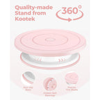 Kootek 158Pcs Cake Decorating Kit, Baking Supplies Tools - Includes Cake Stand Turntable, 64 Icing Piping Tips Set, 2 Frosting Spatulas, 3 Scrapers, 50+2 Pastry Bags, Coupler, Video Tutorial, Booklet