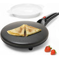 Moss & Stone Black Electric Crepe Maker, 8" Portable Nonstick Crepe Pan | Nonstick Dipping Plate, Auto Shut-Off, On/Off Switch, Even Heating, Automatic Temperature Control, Compact Design