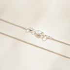 925 Sterling Silver Chain for Women, Diamond Cut 1mm Box Chain Lobster Claw Clasp Silver Jewelry Gifts for Women Mom Girlfriend