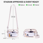Frevaou Clear Bag For Stadium Events Crossbody Bags For Women Transparent Purse For Concerts, Games, Festivals