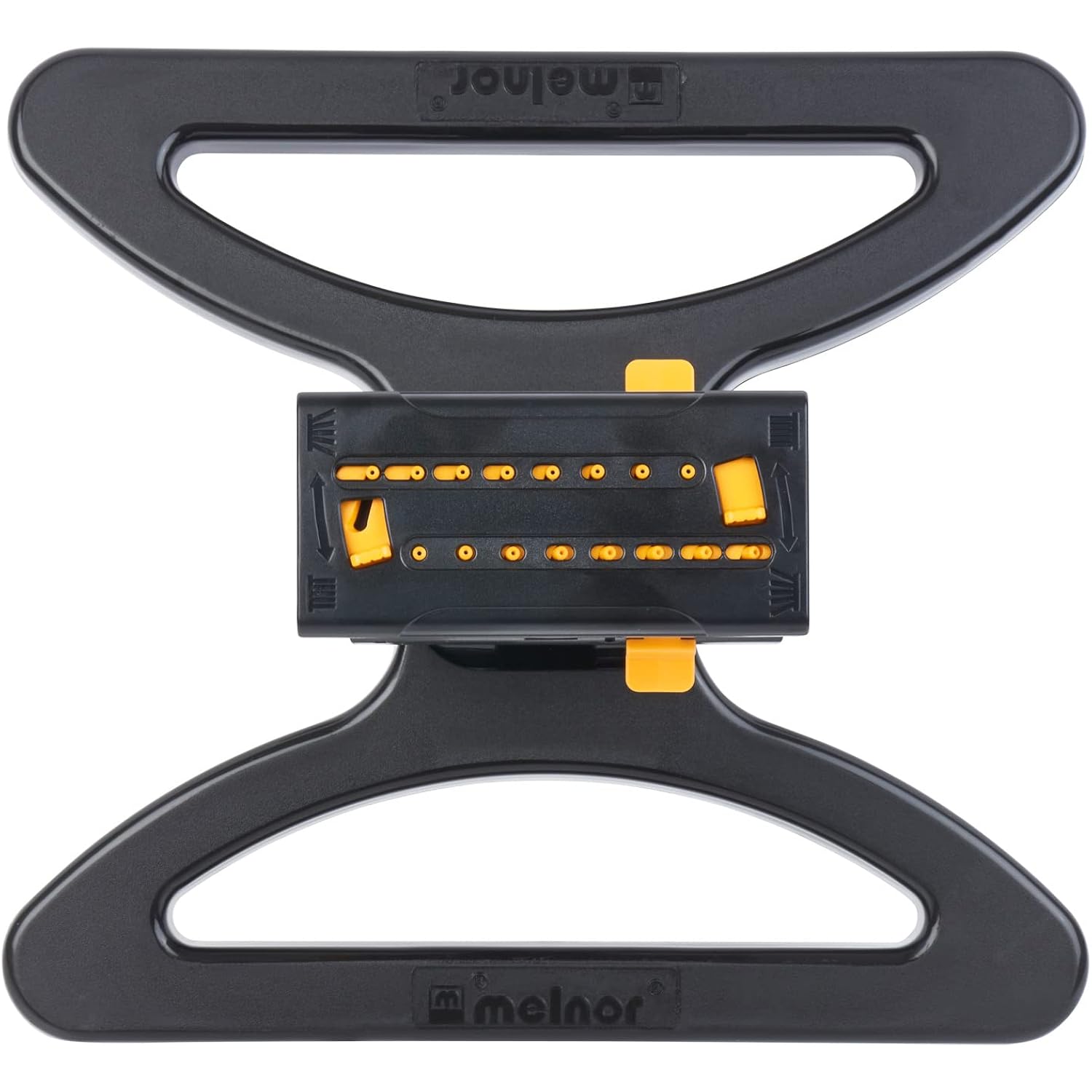 Melnor 65131Amz Minimax Turbo Oscillator Sprinkler, 4000 Sq. Ft., 4-Way Adjustable, Quick Connect Bundle, Black, Yellow