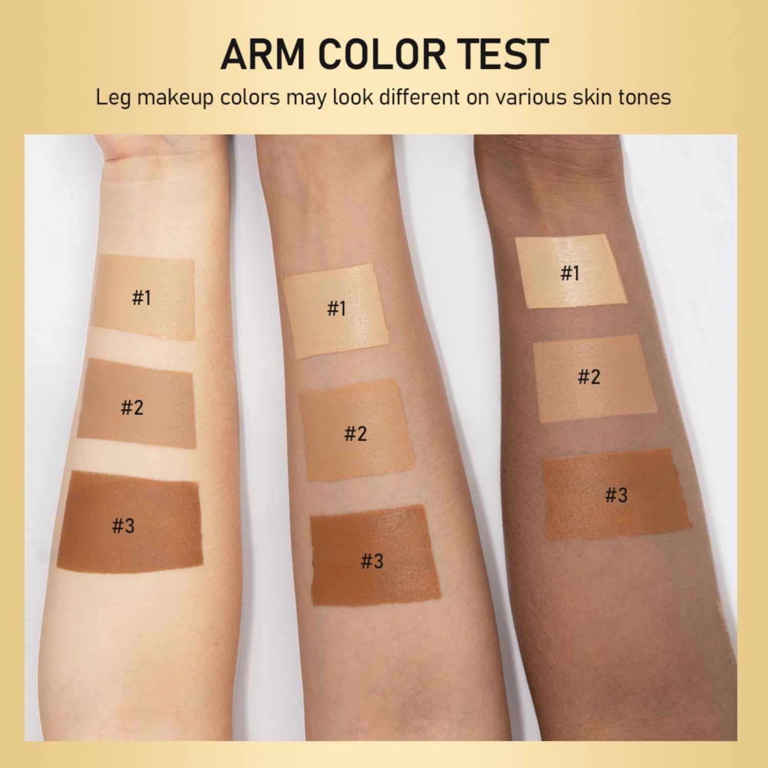 3 Colors Body Bronzers Waterproof No Transfer Flawless Looking Leg Makeup Light Leg And Body Scar Cover Up Makeup/Tattoo Cover Up (30Ml,02 Medium Golw）