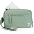 WESTBRONCO Wristlet Wallets for Women – RFID Blocking Quilted Nylon Phone Wallet, Card Holder Purse for Travel & Everyday Use