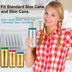Silicone Soda Can Lids 6 Pack Reusable Silicone Can Covers, Can Stopper or Protector For Soda, Beer, Drink, Juice, Coke, Beverage, Fits Standard & Slim Cans