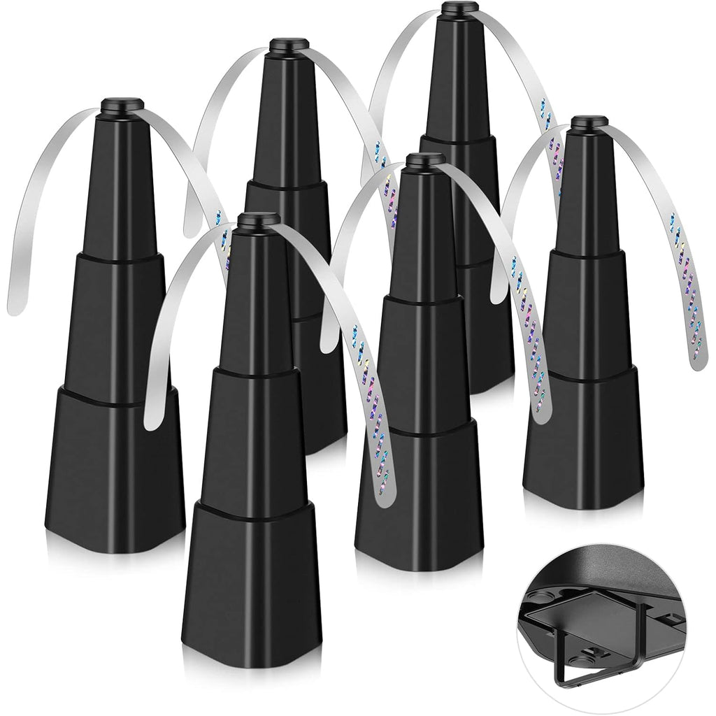 Amiaedu Fly Fans For Tables, Fly Repellent Fan For Indoor/Outdoor, Food Fans To Keep Flies Away For Party, Bbq, Home, Picnics, Travel, Portable And Easy Use 6 Pack (Black)