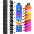 2 Pack Hat Organizer For Baseball Caps, Strong Adhesive Hat Rack For Wall, Multilayer Hat Storage Display Holder For Door Closet, Cap Organizer Storage Wall Mounted Hat Hooks Hold Up To 18 Hat (Black)