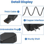 15V Charger Cord Fit for Philips Norelco HQ8505 3000 5000 6000 7000 9000 Series,Multigroom MG5750 MG7750 MG7770 MG7790 QP6531 BG7030 BG7040 BG5025 S9987 Shaver Trimmer Power Cord