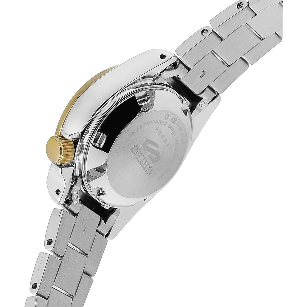 Seiko 5 Sports White Dial Two-Tone Ladies Watch Sre004K1