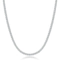 Gemsme 18K White/Yellow Gold Plated 2.0mm Round Cubic Zirconia Classic Tennis Necklace For Women (16-22 Inch)