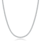 Gemsme 18K White/Yellow Gold Plated 2.0mm Round Cubic Zirconia Classic Tennis Necklace For Women (16-22 Inch)