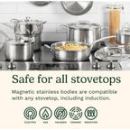 Cuisinart 12-Piece Multiclad Pro Triple Ply Stainless Stainless Steel Pots And Pans Set, Cookware Set Compatible With Induction, Electric, Gas Cooktops, Cool Grip Handles, Oven Safe To 500°F, Silver