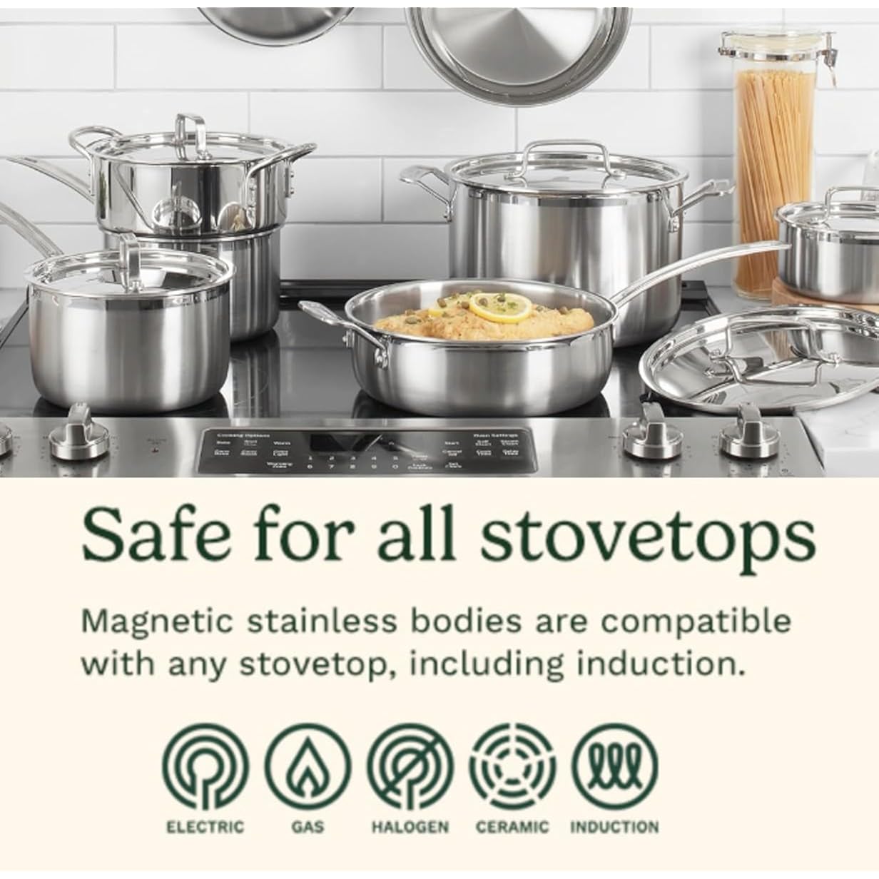 Cuisinart 12-Piece Multiclad Pro Triple Ply Stainless Stainless Steel Pots And Pans Set, Cookware Set Compatible With Induction, Electric, Gas Cooktops, Cool Grip Handles, Oven Safe To 500°F, Silver