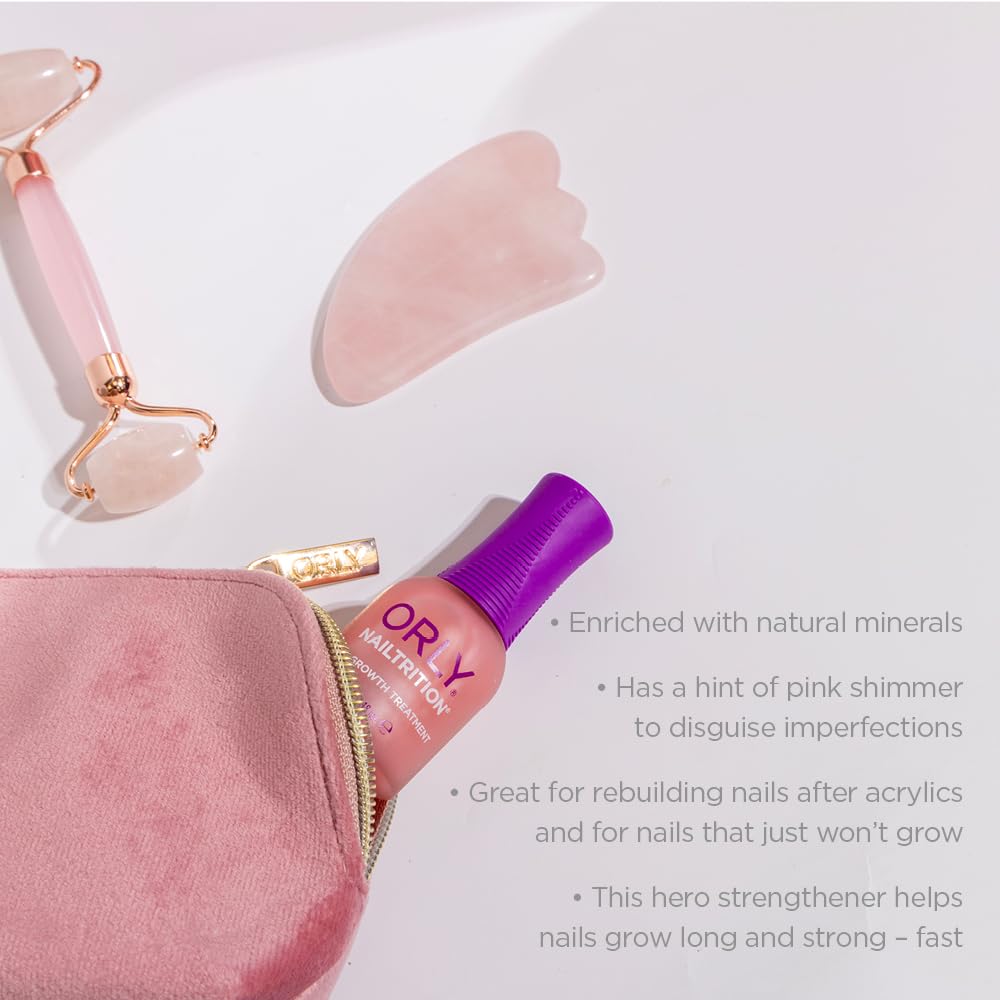 ORLY Nailtrition Nail Growth Treatment | Enhances Growth | Repairs Weak Nails | Improves Nail Health By Reducing Splits, Chips, Cracks (0.6fl oz)