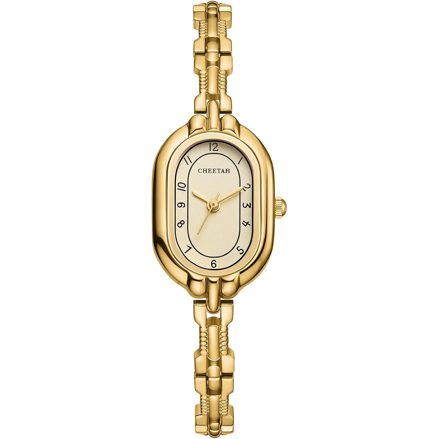 CHEETAH Women's Gold Dainty Bangle Watch Small Vintage Bracelet, Easy Read Numeral Dial Waterproof