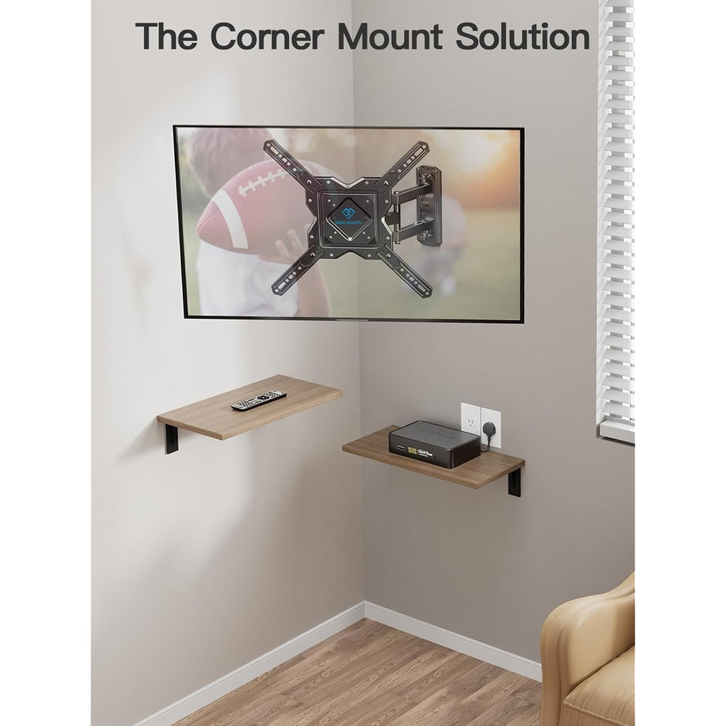 Perlesmith Full Motion Tv Wall Mount For 27-60 Inch Flat & Curved Tvs, Single Stud Tv Mount With Articulating Swivel Tilt - Wall Mount Tv Bracket Vesa 400X400Mm Up To 77 Lbs, Perfect Center Design