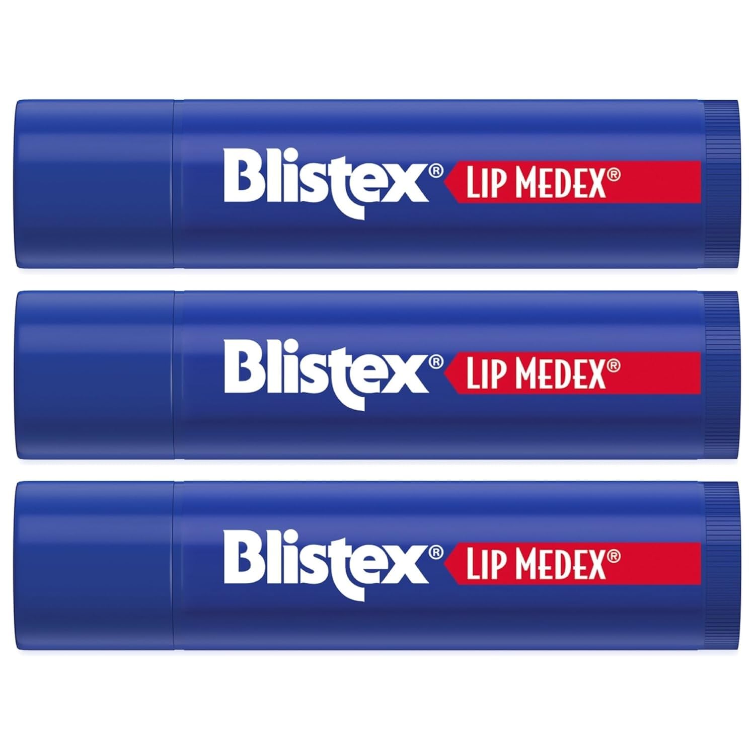 Blistex Lip Medex Stick, 0.15 Oz Each, Advanced Hydration, Medicated Relief With Cooling, Soothes And Protects, Restores Healthy Moisture Balance To Lips, 3 Count, 1 Pack