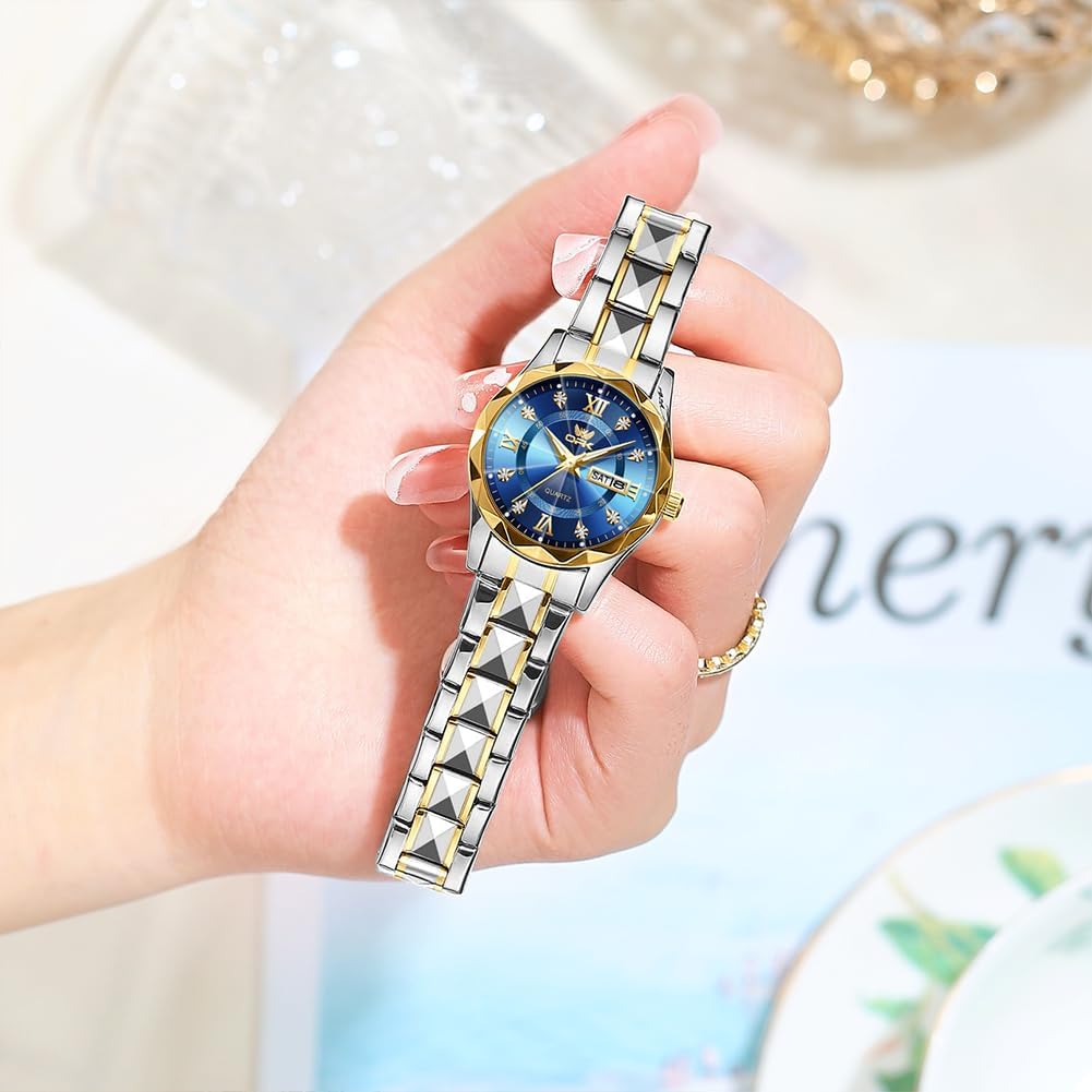 Opk Women Watches Business Dress Female Watch Stainless Steel Easy To Read Small Ladies Wrist Watch Luminous Waterproof Lady Watches