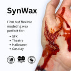 Mehron Makeup Synwax | Firm Modeling Wax For Special Fx | Scar Wax Sfx Makeup For Fake Scars, Fake Wounds, & Halloween Effects 0.4 Oz (11 G)