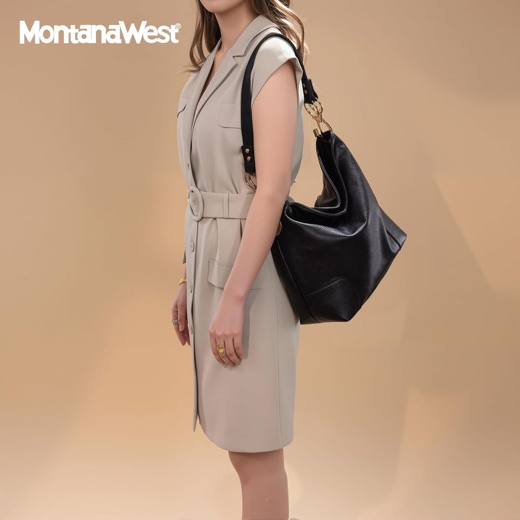 Montana West Hobo Bags for Women Top Handle Satchel Shoulder Purse Bucket Handbag