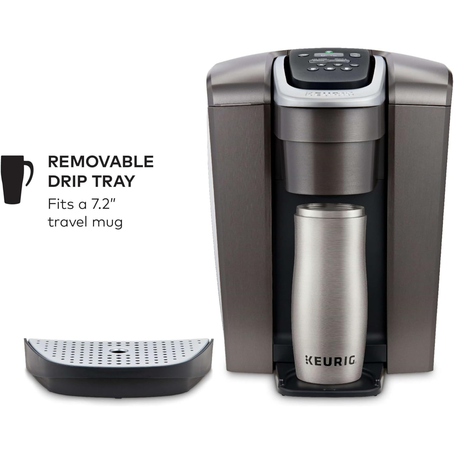 Keurig K-Elite Single Serve K-Cup Pod Coffee Maker, with Strength and Temperature Control, Iced Coffee Capability, 8 to 12oz Brew Size, Programmable, Brushed Slate