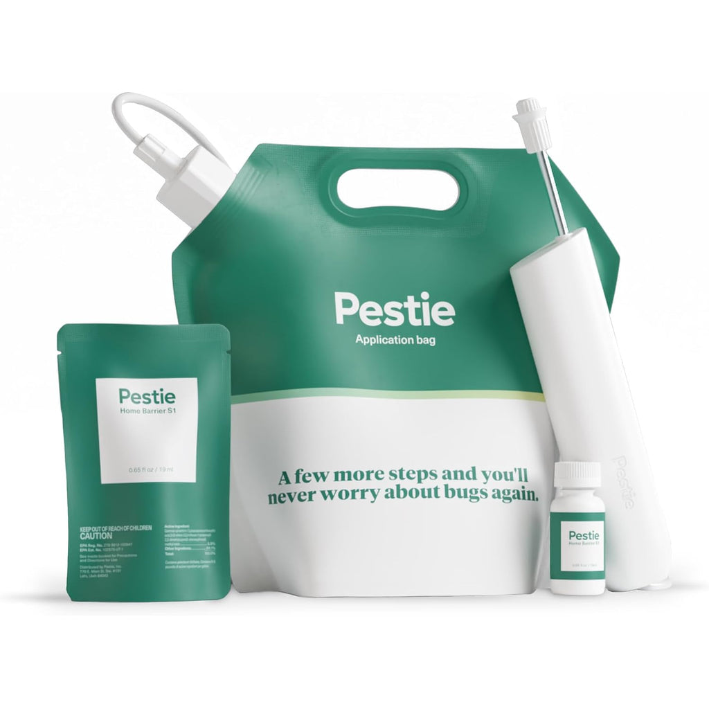 Pestie Home Barrier Pest Control Kit, Bug Spray & Ant Killer For Home | Pro-Grade Bug Spray Concentrate + Rechargeable Sprayer, Kills Ants Roaches Spiders, 3-Month Barrier, Pet Safe When Dry