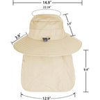 Sun Hats for Men Women Fishing Hat UPF 50+ Breathable Wide Brim Bucket Hats Summer UV Protection Safari Hat with Neck Flap