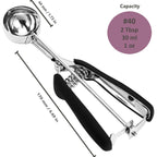 Ice Cream Scoop, 18/8 Stainless Steel Cookie Scoop, Cookie Scoops For Baking, 2 Tbsp/ 30 Ml/ 1 Oz Cookie Dough Scoop, Ice Cream Scooper With Trigger Release, Cookie Scooper For Baking