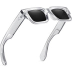 Cool Square Frame Sunglasses for Women Men Trendy Chunky Rectangle Sun Glasses Black Shades UV400 Protection Black and Gray