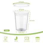 AOZITA 20 Sets 32 oz Plastic Deli Food Containers With Lids, Airtight Food Storage Containers, Freezer/Dishwasher/Microwave Safe, Soup Containers For Takeout Meal Prep Storage