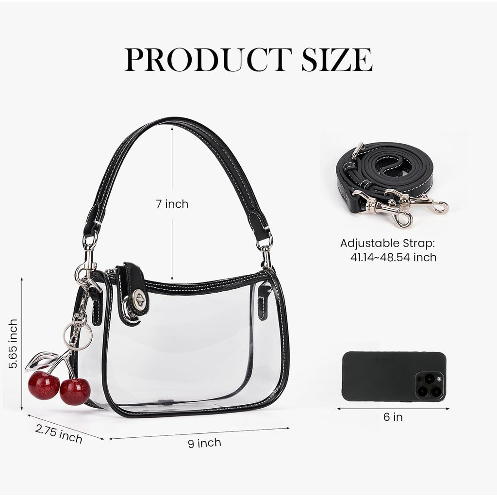 Clear Bag For Stadium Events Clear Purse For Women Stadium Swinger Bag For Events, Concert, Work | Clear