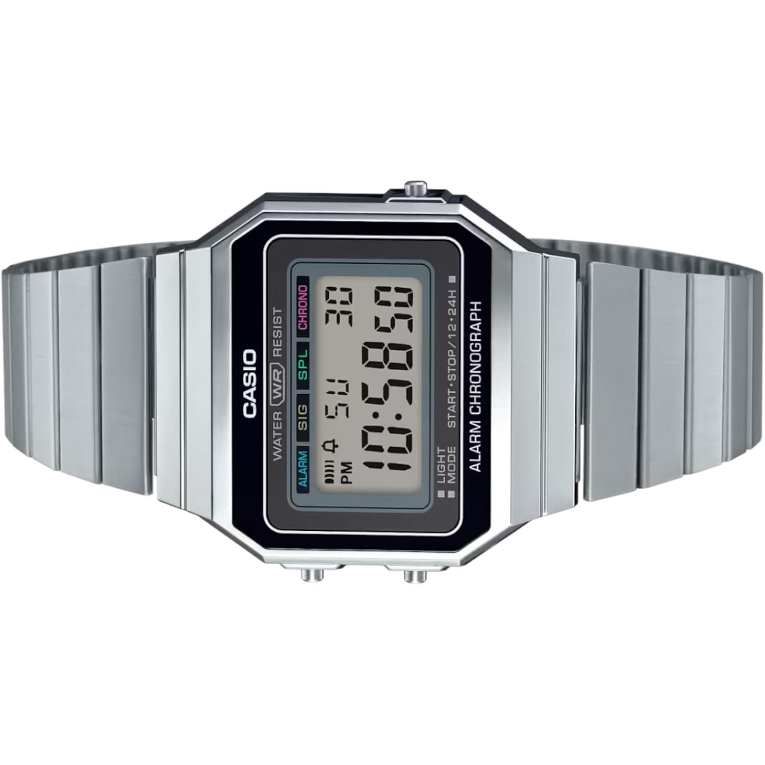 Casio A700W-1A Digital Unisex Watch Retro Stainless Steel Led A700